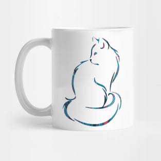 Ornate Abstract Cat Colorful Illustration Mug